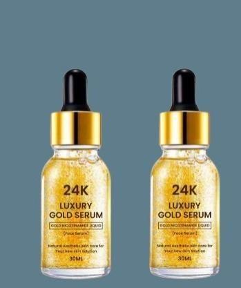 24K Gold Face Serum for Glowing Skin – 30ml (Pack of 2)